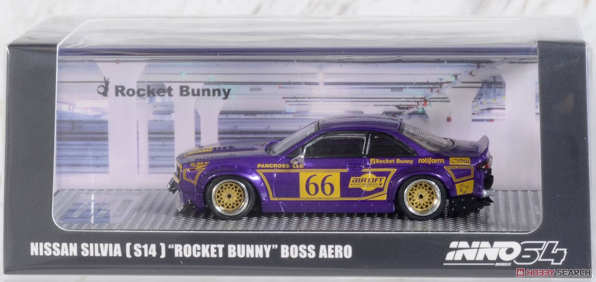 Nissan Silvia S14 Rocket Bunny Boss Aero M Purple (Diecast Car) Package1