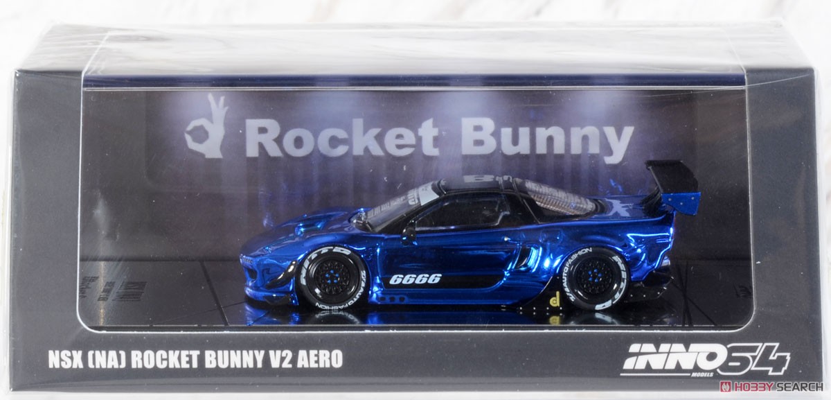 NSX (NA1) Rocket Bunny V2 Aero Chrome Blue (Diecast Car) Package1