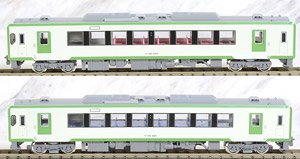 J.R. Type KIHA110 (KIHA110-200, Tadami Line, 224+223) Two Car Formation Set (w/Motor) (2-Car Set) (Pre-colored Completed) (Model Train)