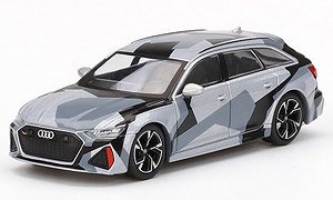 アウディ RS 6 アバント シルバーデジタルカモフラージュ (中国限定) (ミニカー)