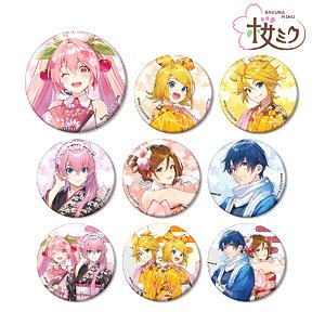 Sakura Miku [Especially Illustrated] Art by Shirabi Trading Can Badge (Set of 9) (Anime Toy)