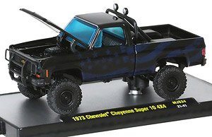 1973 シボレー シャイアン スーパー 10 4x4 (ブラック) (ミニカー)