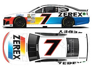 `コリー・ラジョイ` #7 ZEREX スローバック シボレー カマロ NASCAR 2021 (ミニカー)