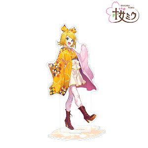Sakura Miku [Especially Illustrated] Kagamine Rin Art by Shirabi Big Acrylic Stand (Anime Toy)