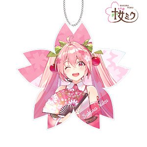 Sakura Miku [Especially Illustrated] Sakura Miku Art by Shirabi Big Acrylic Key Ring (Anime Toy)