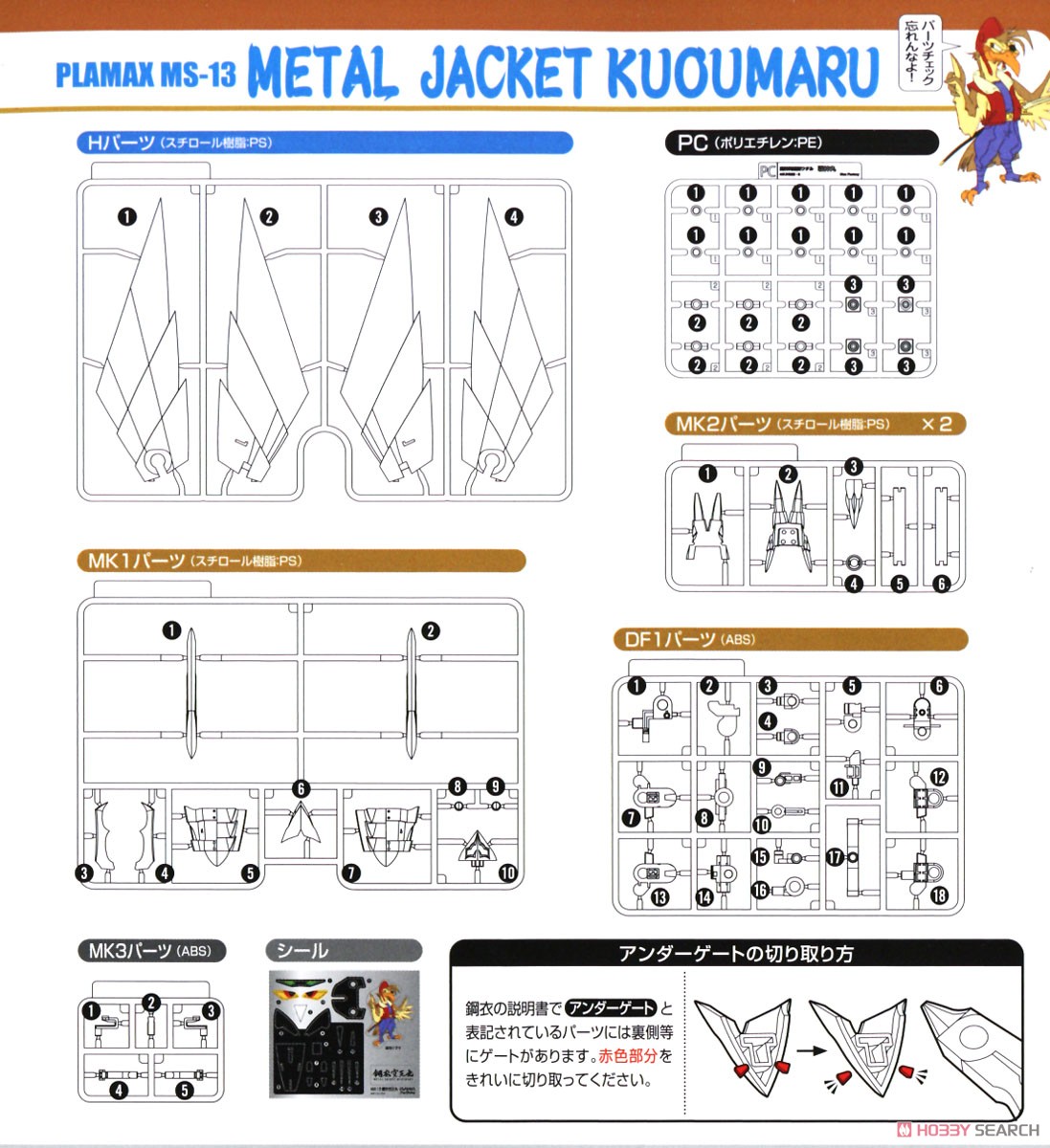 Plamax MS-13 Metal Jacket Kuoumaru (Plastic model) Assembly guide8