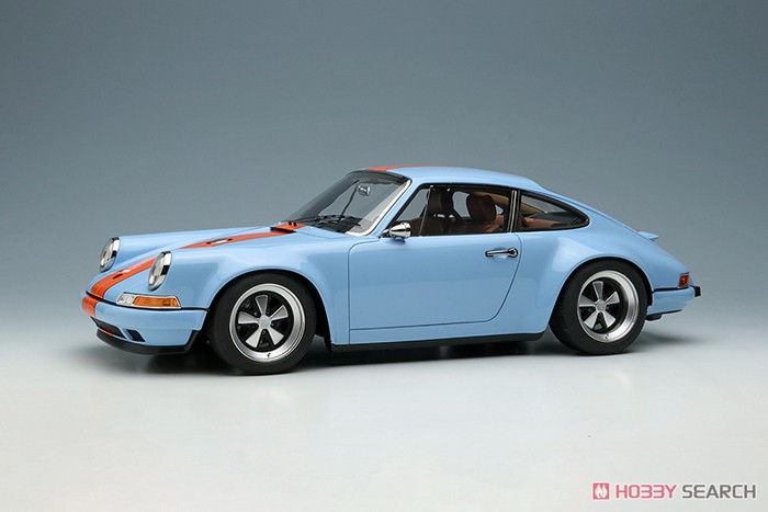 Singer 911 (964) Coupe ガルフブルー (オレンジストライプ) (ミニカー) 商品画像1