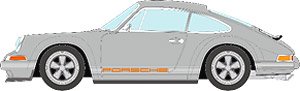 Singer 911 (964) Coupe ライトグレー (ミニカー)