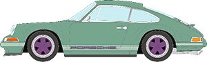 Singer 911 (964) Coupe モスグリーン (ミニカー)