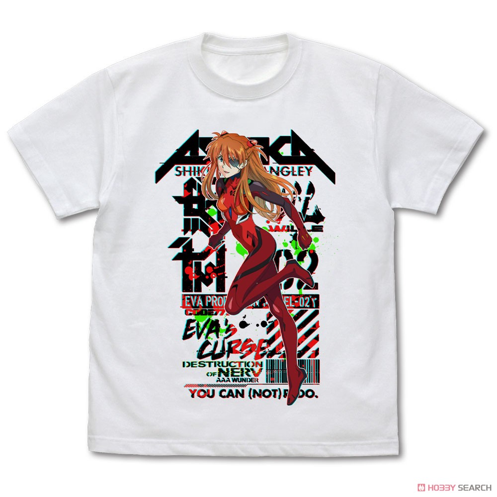 Evangelion Asuka Langley Shikinami Full Color T-Shirt White M (Anime Toy) Item picture1