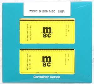 16番(HO) 20ft 22G1 MSC (2個入り) (鉄道模型)