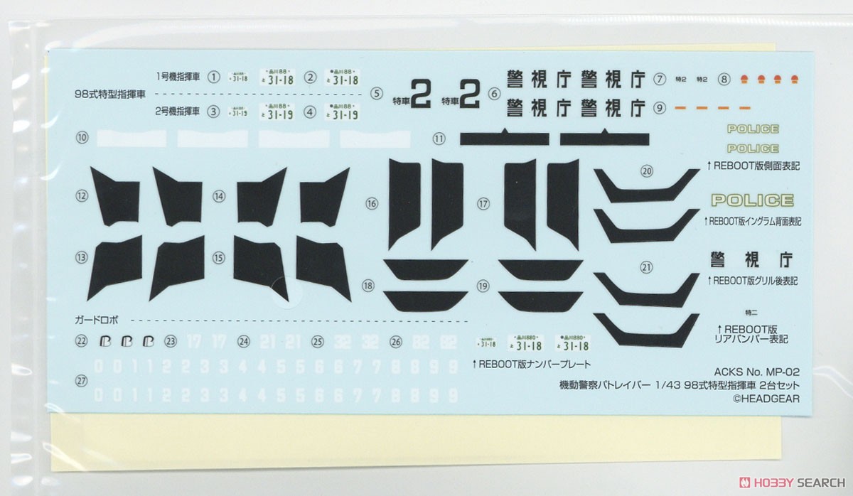 機動警察パトレイバー 98式特型指揮車 2台セット (プラモデル) 中身4