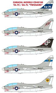 アメリカ海軍 TA-7C/EA-7L `Twosairs` デカール (デカール)