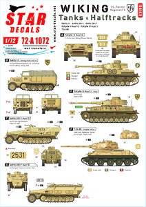 WWII 独 ヴァーキング＃3 第5SS装甲師団 IV号戦車G/J型/Sd.Kfz.11/Sd.Kfz.251/T-34 (プラモデル)