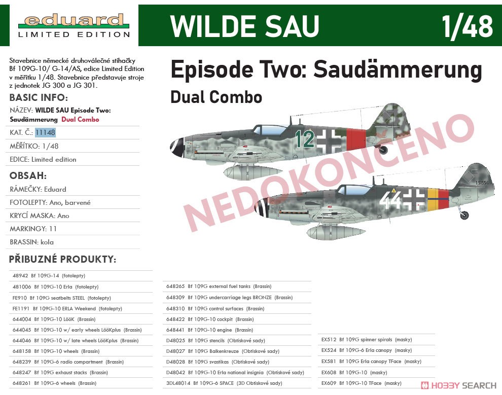 BF109G-10/G-14/AS Wilde Sau Dual Combo Limited Edition (Plastic model) Other picture1