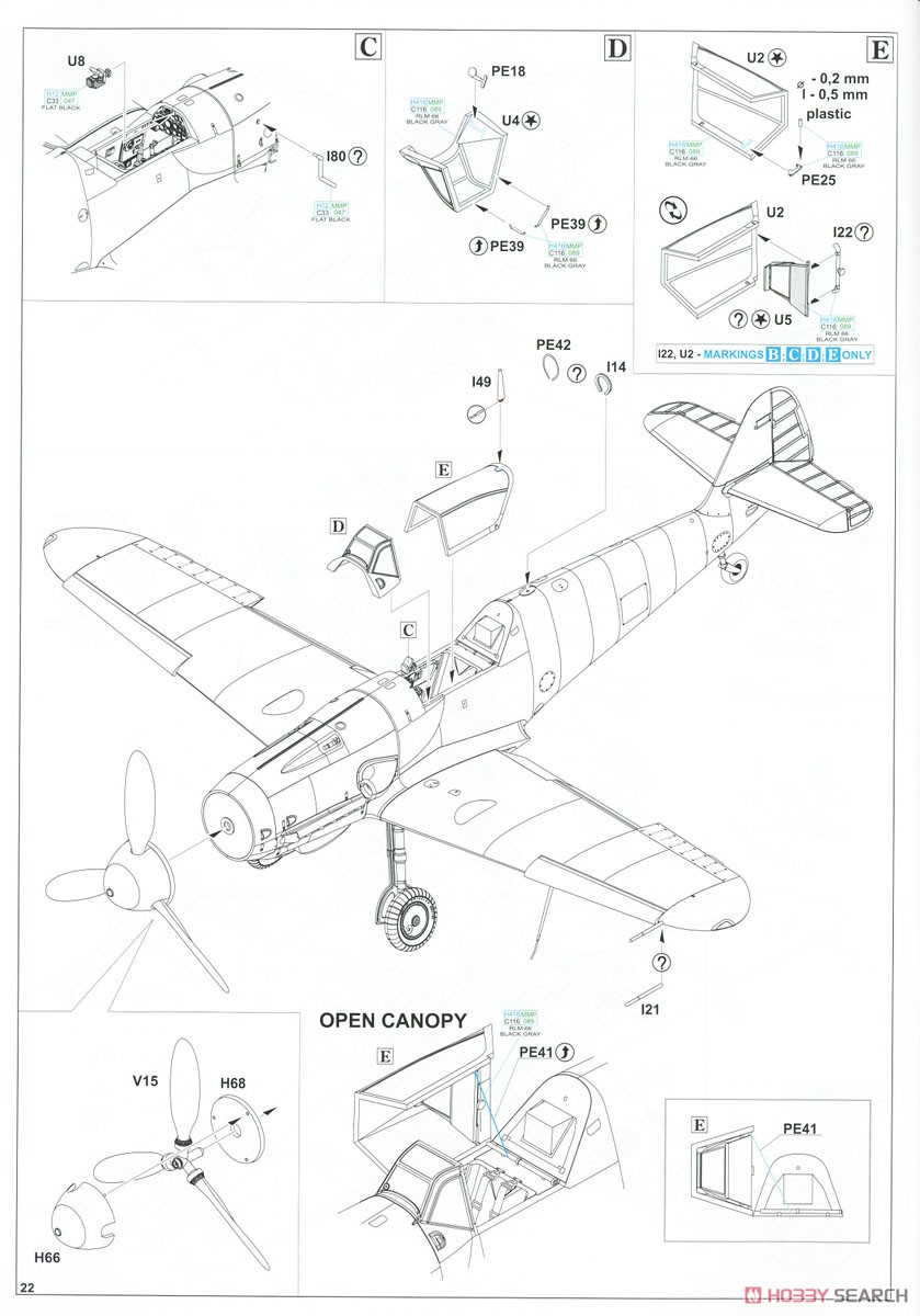 BF109G-10/G-14/AS Wilde Sau Dual Combo Limited Edition (Plastic model) Assembly guide15