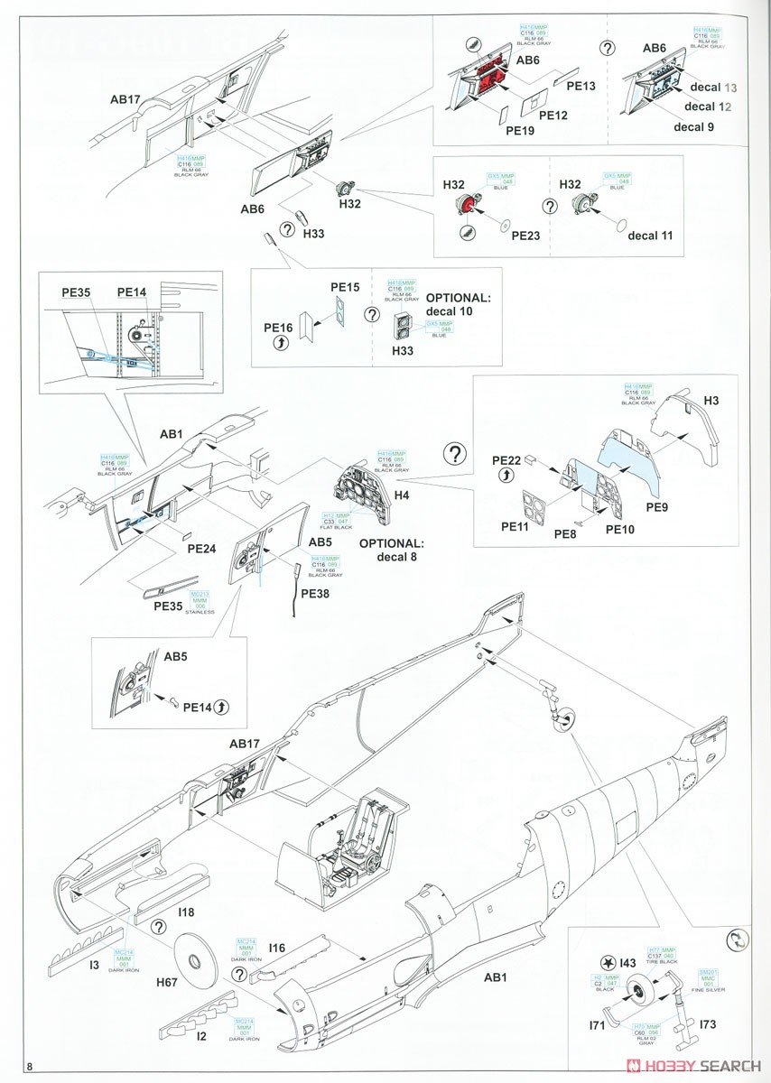 BF109G-10/G-14/AS Wilde Sau Dual Combo Limited Edition (Plastic model) Assembly guide2