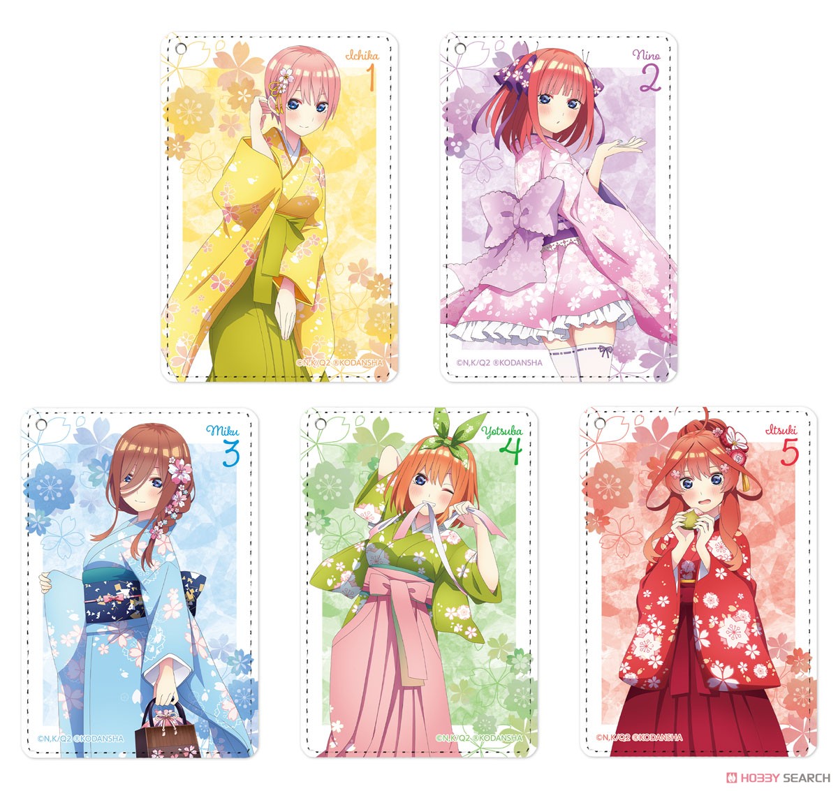 TV Animation [The Quintessential Quintuplets Season 2] [Especially Illustrated] Miku Cherry Blossoms Wasou Ver. 1 Pocket Pass Case (Anime Toy) その他の画像1