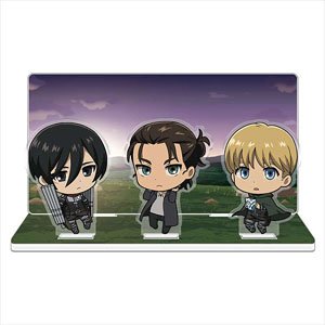 Attack on Titan Acrylic Diorama E [Eren & Mikasa & Armin] (Anime Toy)