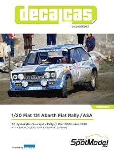 Fiat 131 Abarth Rally Fiat Rally / ASA Team sponsored by Salora - 1000 Lakes Finland Rally 1980 (Decal)