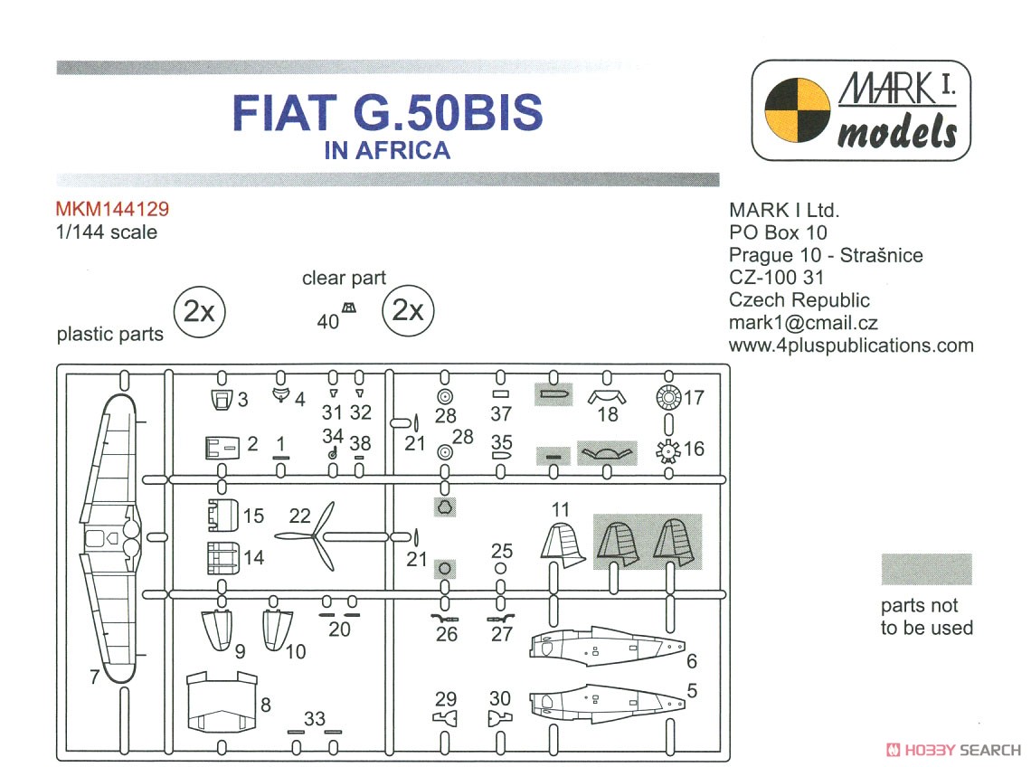 Fiat G.50bis `In Africa` 2 in 1 (Plastic model) 設計図3