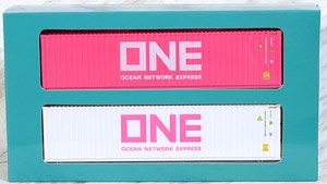 16番(HO) 40ft ハイキューブ ONE コンテナ 紅白セット (各1個・計2個入り) (鉄道模型)