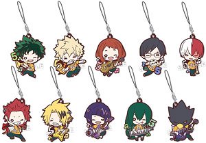 Nitotan My Hero Academia 5th Anniversary Music! Rubber Mascot (Set of 10) (Anime Toy)