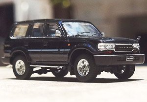 Toyota Land Cruiser LC80 RHD Black (Diecast Car)