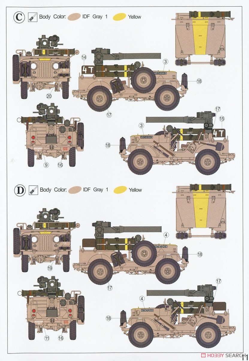 IDF M38A1/CJ-5 OREV 対戦車ミサイル搭載車 (プラモデル) 塗装3