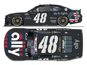 `アレックス・ボウマン` #48 Ally Salutes シボレー カマロ NASCAR 2021 (ミニカー)