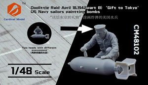 Doolittle Raid April 18,1942(Part B) `Gift to Tokyo` US Navy Sailors Paintting Bombs (Plastic model)
