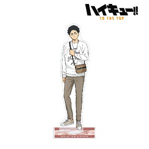 Haikyu!! To The Top x Tobu Zoo [Especially Illustrated] Keiji Akaashi Leisure Ver. Big Acrylic Stand (Anime Toy)