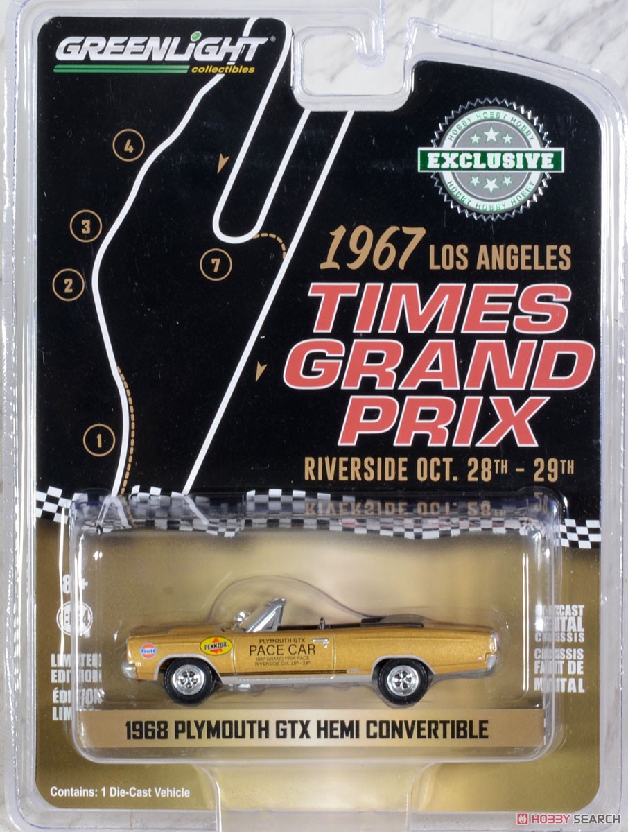 1968 Plymouth GTX 426 HEMI Convertible 1967 Los AngelesTimes GP Pace Car (ミニカー) パッケージ1