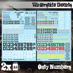 Waterslide Decals - Only Numbers (Decal)