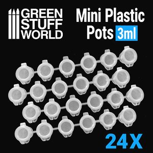 プラスチック製ミニポットセット 3ml×24個セット (工具)