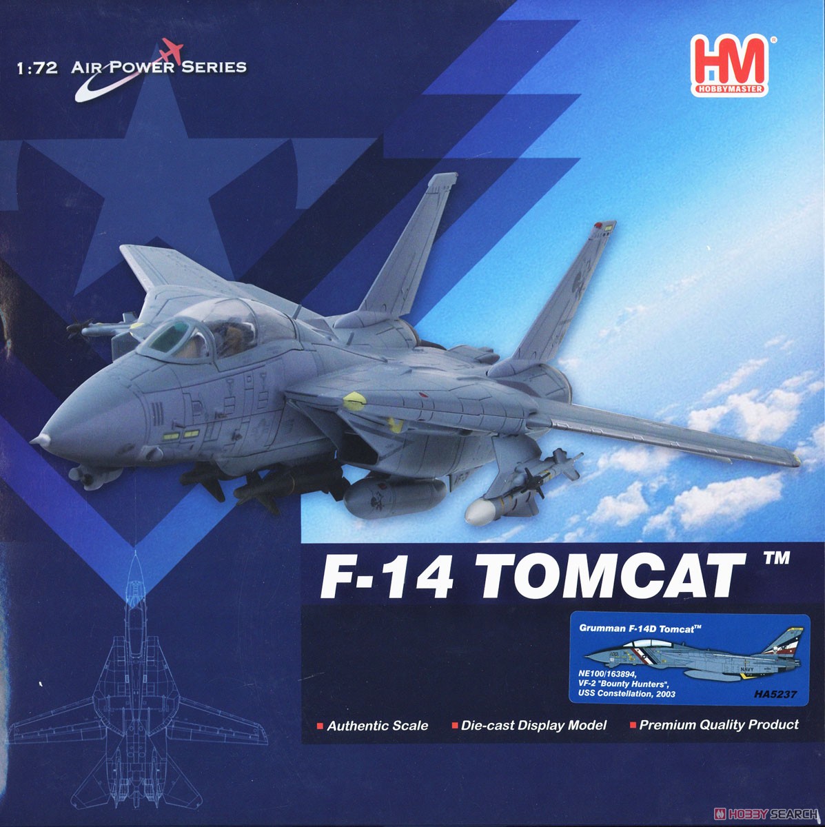 F-14D トムキャット `アメリカ海軍 第2戦闘飛行隊 バウンティハンターズ 2003` (完成品飛行機) パッケージ1