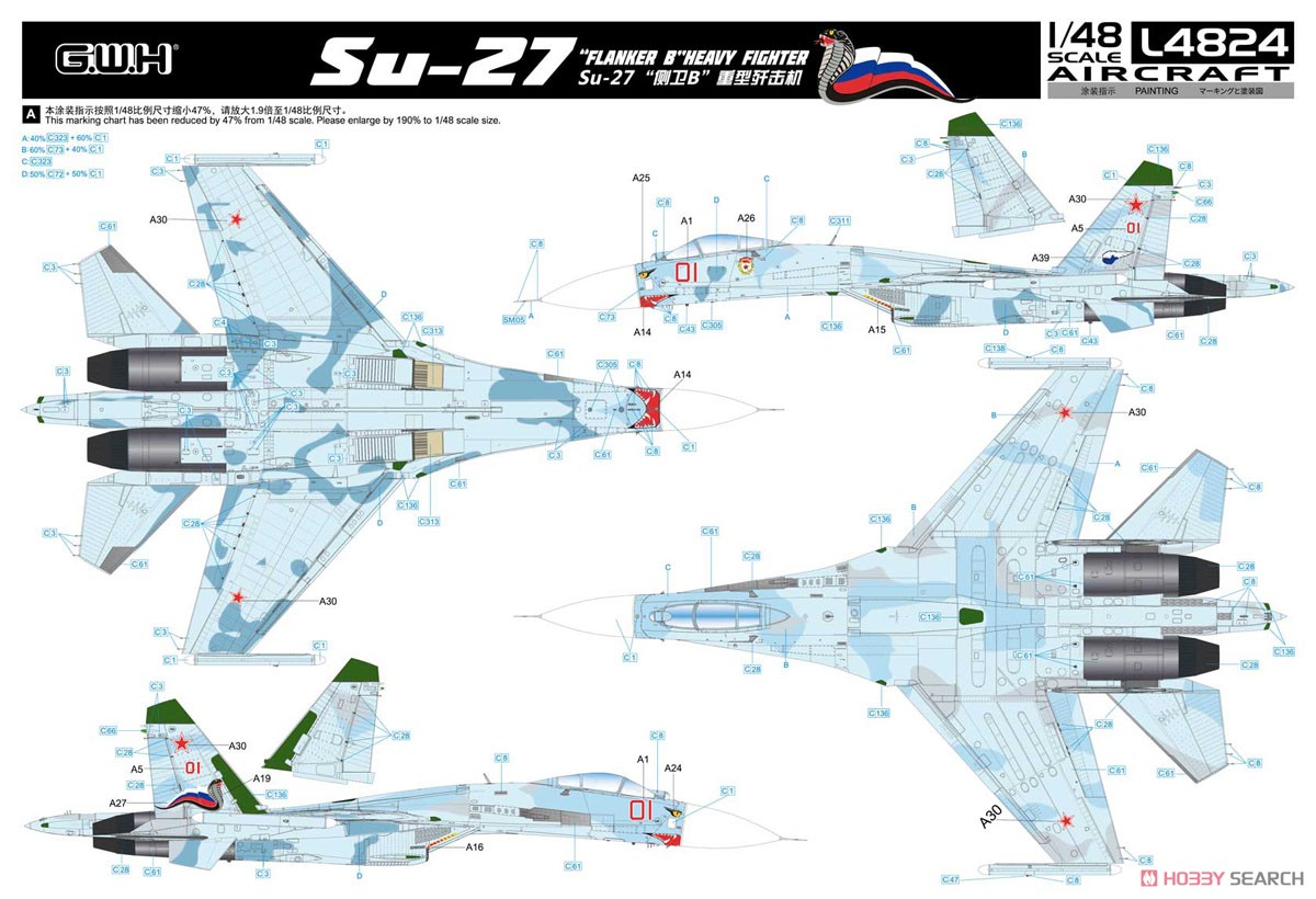 Su-27 フランカーB (プラモデル) 塗装1