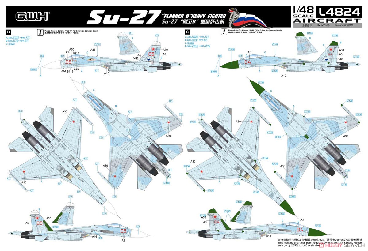 Su-27 フランカーB (プラモデル) 塗装2