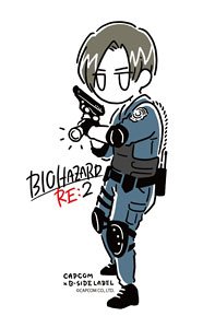 Capcom x B-Side Label Sticker Resident Evil Leon (Line Art) (Anime Toy)