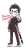 Capcom x B-Side Label Sticker The Great Ace Attorney Ryunosuke (Anime Toy) Item picture1