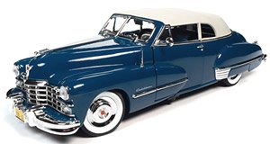 1947 キャディラック シリーズ 62 ソフトトップ ブルー (ミニカー)