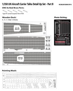 IJN Aircraft Carrier Taiho Detail Up Parts Set B (Deck) (Plastic model)