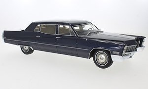 キャデラック フリートウッド シリーズ 75 リムジン 1967 メタリックダークブルー (ミニカー)