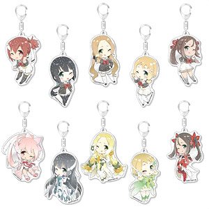 Yuki Yuna is a Hero Trading Tehepero Glitter Acrylic Key Ring (Set of 10) (Anime Toy)