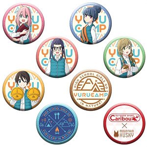 Yurucamp Trading Large Can Badge (Set of 8) (Anime Toy)