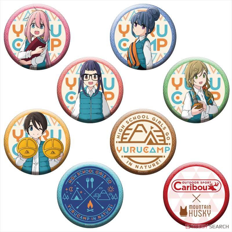 Yurucamp Trading Large Can Badge (Set of 8) (Anime Toy) Item picture9