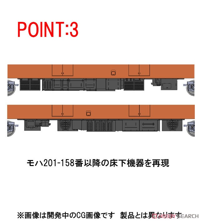 JR 201系 通勤電車 (中央線・分割編成) 増結セット (増結・4両セット) (鉄道模型) その他の画像4