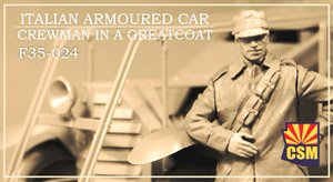 Italian Armoured Car Crewman in a Greatcoat (Plastic model)