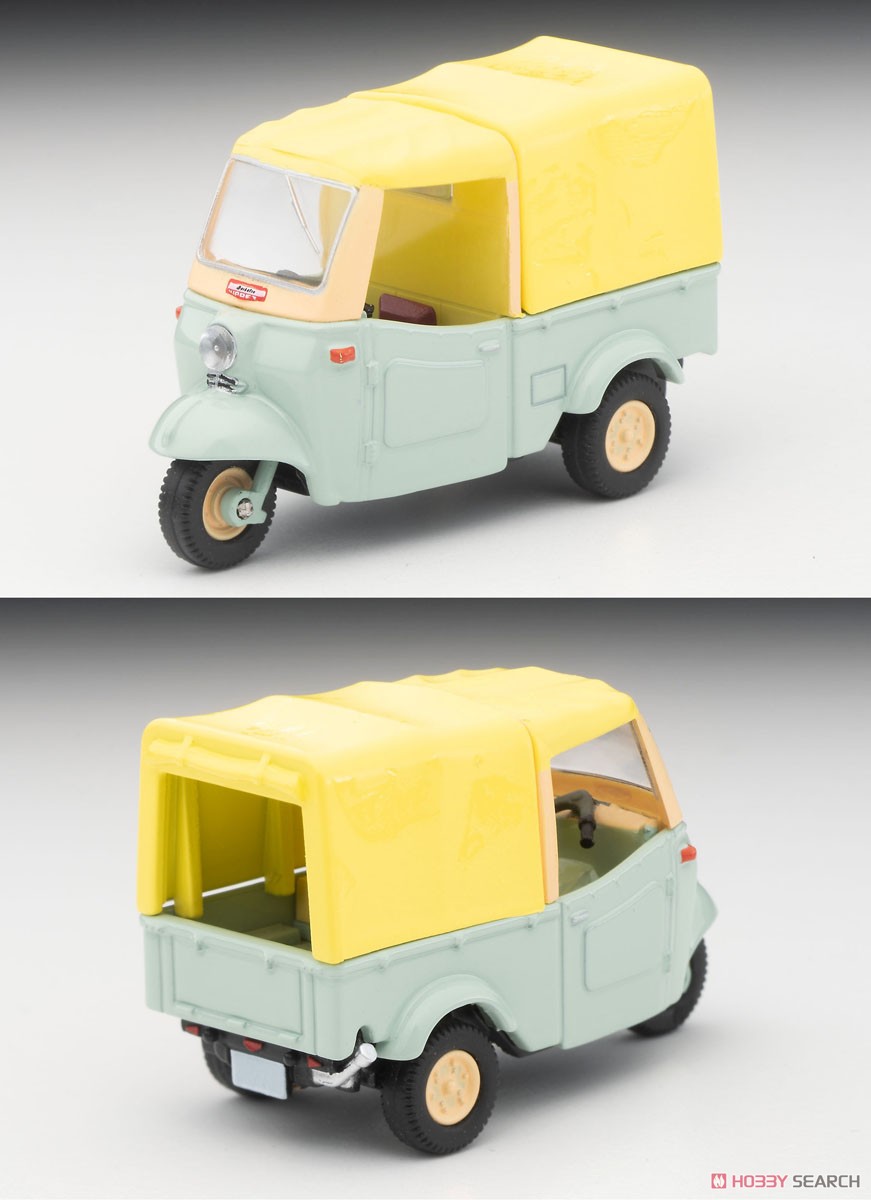 TLV-143d Daihatsu Midget (Yellow Green/Beige) w/Figure (Diecast Car) Item picture1