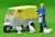 TLV-143d Daihatsu Midget (Yellow Green/Beige) w/Figure (Diecast Car) Item picture5